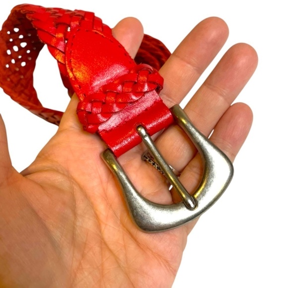 Braided Red Leather Belt ❤️ - Picture 3 of 5